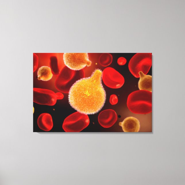 Conceptual Image Of Plasmodium Causing Malaria 2 Canvas Print (Front)