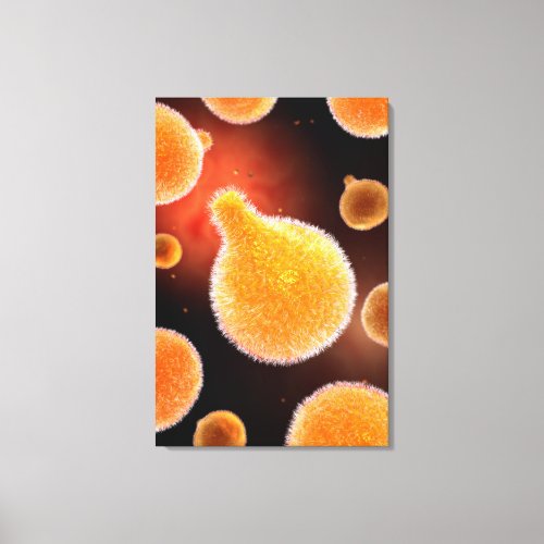Conceptual Image Of Plasmodium Causing Malaria 3 Canvas Print