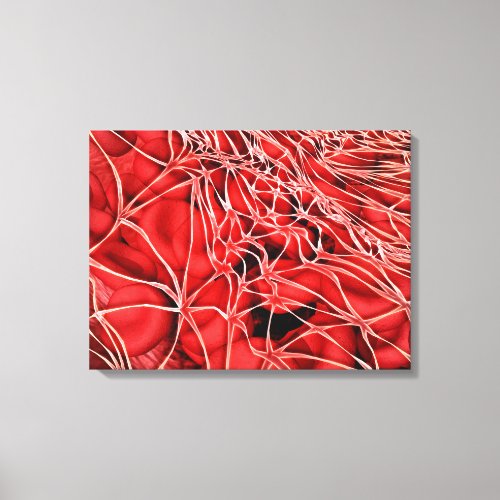 Conceptual Image Of Red Blood Cells With Fibrin Canvas Print