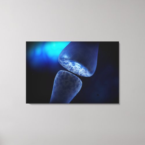 Conceptual Image Of Synapse Of Neuron Inside Canvas Print