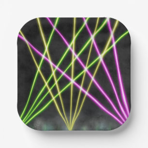 Concert and Festival Lasers Design Paper Plates