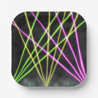 Concert and Festival Lasers Design Paper Plates