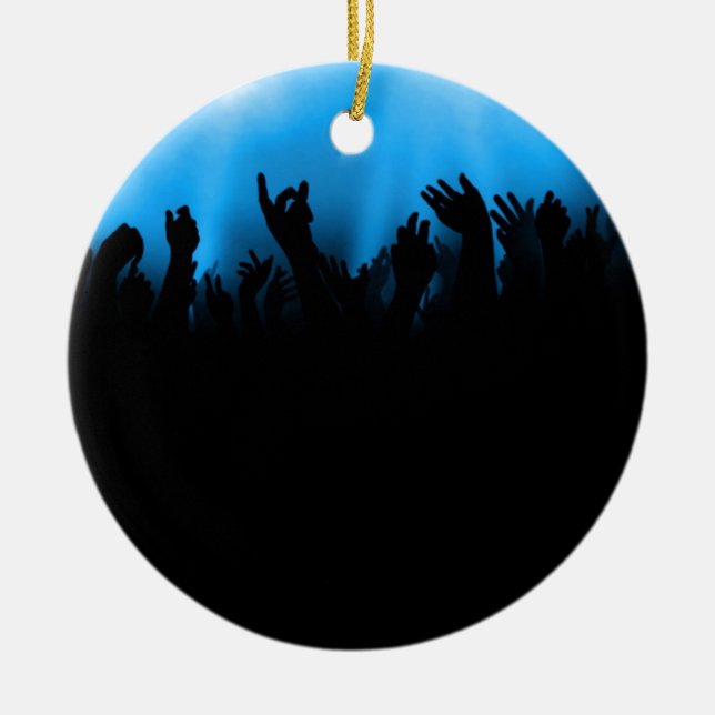 Concert Crowd Ceramic Ornament (Front)