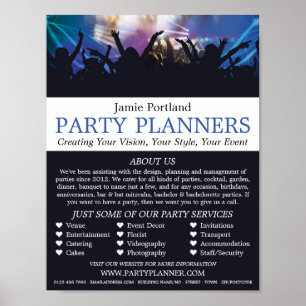 Concert Crowd, Party Event Planner Advertising Poster