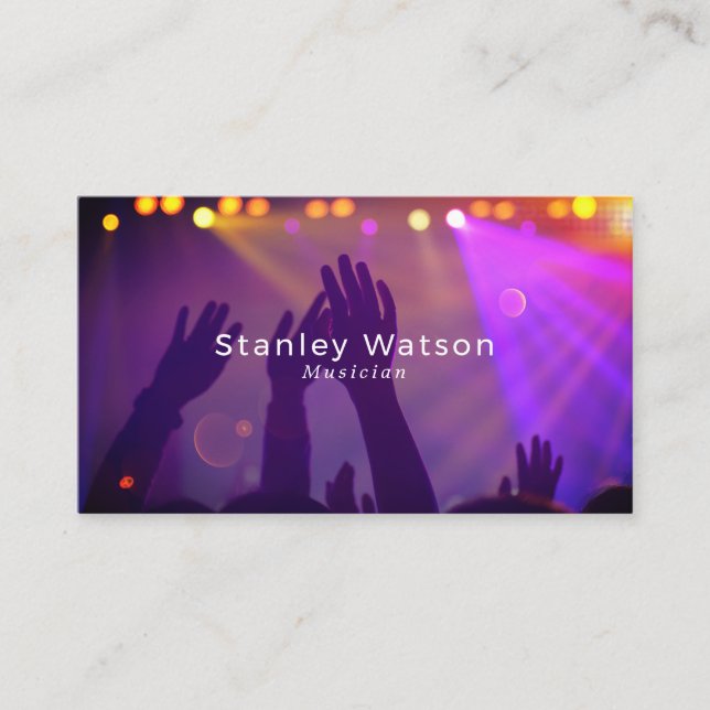 Concert Crowd, Professional Vocalist Business Card (Front)