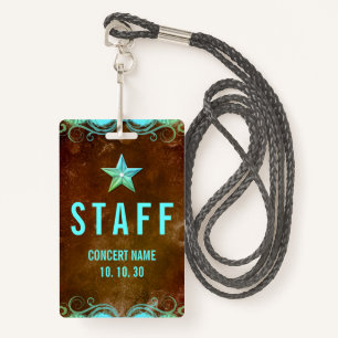 Concert Event Convention Custom Name Staff Badge