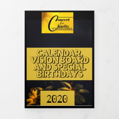 Concert for Charity International 2020 Planner Tri_Fold Holiday Card