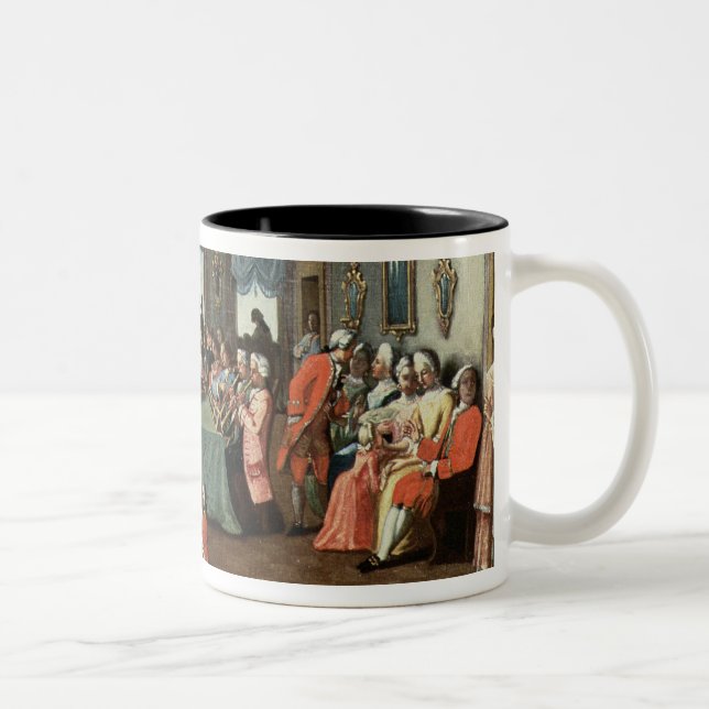 Concert in a Private House Two-Tone Coffee Mug (Right)
