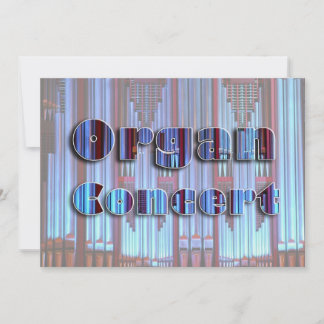 Concert invitation - blue pipes