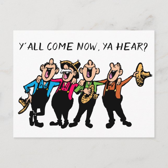 Concert Invitation Hoedown Quartet Personalize Postcard (Front)