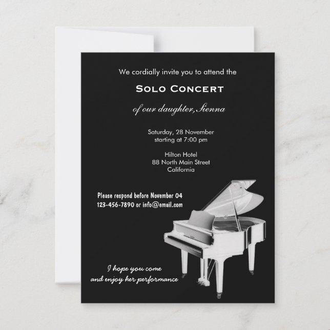 Concert Music Invitation (Front)