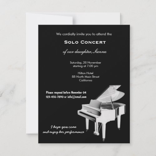 Concert Music Personalized Invite