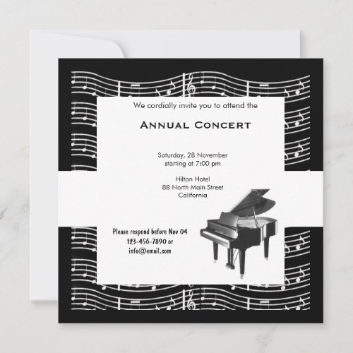 Concert Music Invitation