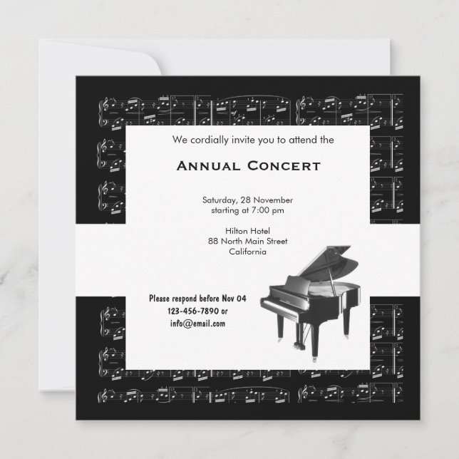 Concert Music Invitation (Front)