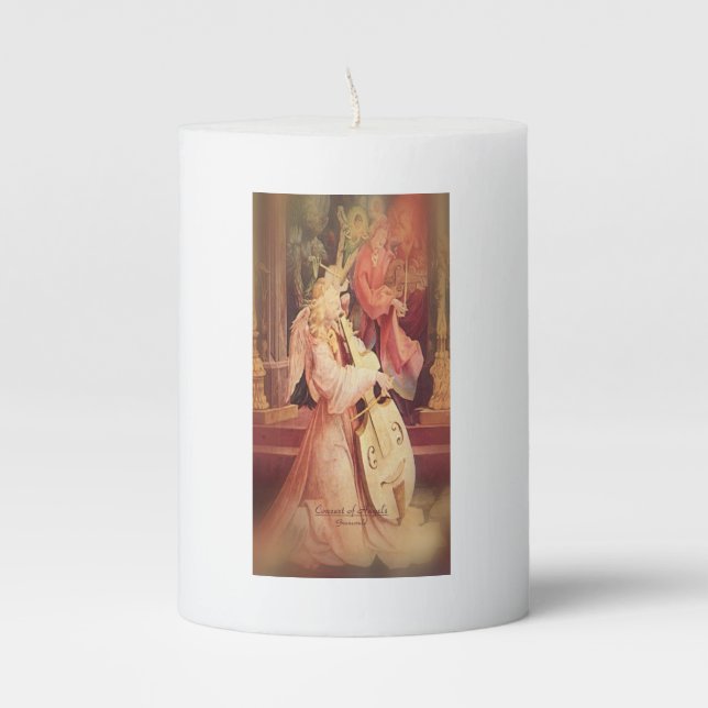 Concert of Angels Pillar Candle (Front)