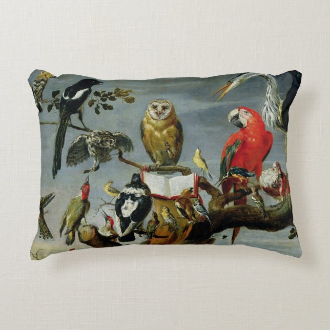 Concert of Birds Decorative Pillow (Front)
