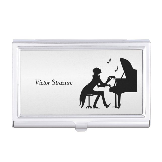 Concert Pianist Personal Music Business Card Case (Front)