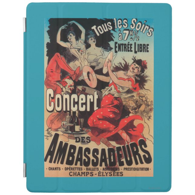 Concert Poster on Avenue de Champs-Elysees iPad Smart Cover (Front)