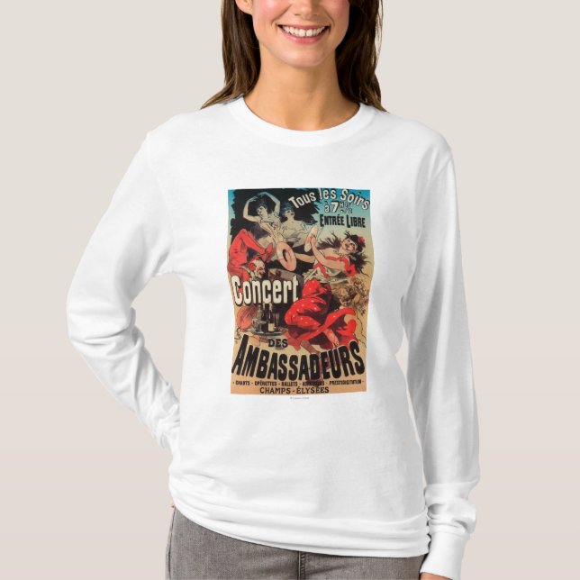 Concert Poster on Avenue de Champs-Elysees T-Shirt (Front)