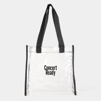 Concert Ready Bold Statement Design Clear Tote Bag