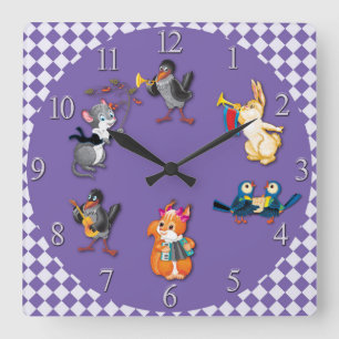 concert square wall clock