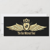 Concert Ticket Bar Mitzvah Save the Date in Black (Back)