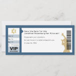 Concert Ticket Bar Mitzvah Save The Date In Navy at Zazzle