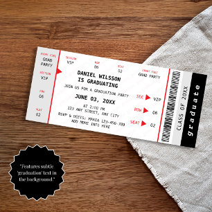 Concert Ticket Class of 2025 Modern Graduation Invitation