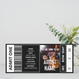 Concert Ticket customized event ticket Souvenir Invitation