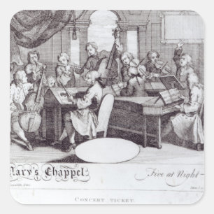 Concert Ticket for Mary's Chapel Square Sticker