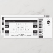 Concert Ticket Invitation in Black White and Gray (Front/Back)