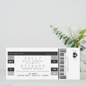 Concert Ticket Invitation in Black White and Gray (Standing Front)