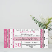 Concert Ticket Invitation Pink (Standing Front)