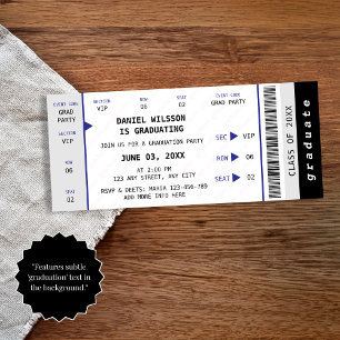 Concert Ticket Modern Class of 2026 Grad Party Invitation