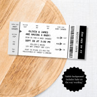Concert Ticket Music Gig Unique Fun Baby Shower