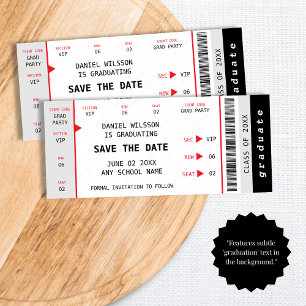 Concert Ticket Music Gig Unique Graduation 2026 Save The Date