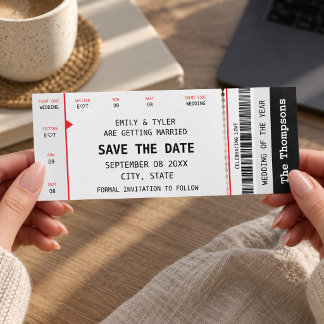 Concert Ticket Music Tear Off Save The Date