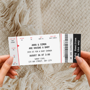 Concert Ticket Music Theme Baby Shower Invitation
