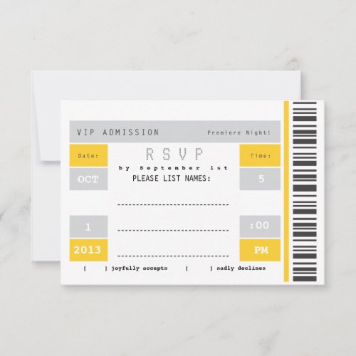 Concert Ticket Stub RSVP