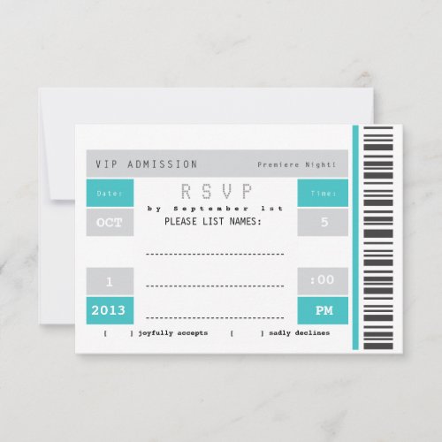 Concert Ticket Stub RSVP