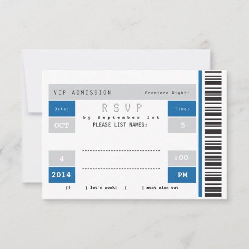Concert Ticket Stub RSVP