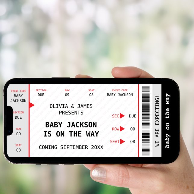 Concert Ticket Unique Funny Pregnancy Announcement (Front Digital)