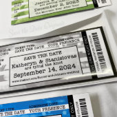 Concert Ticket Wedding Save The Date Magnet (Envelope+)