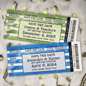 Concert Ticket Wedding Save The Date Magnet (Front)