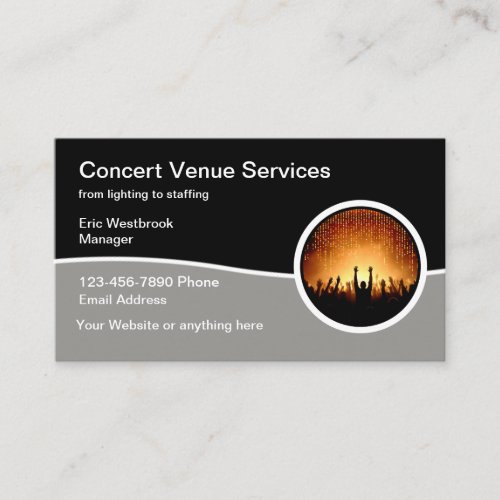 Concert Venue Services Business Cards