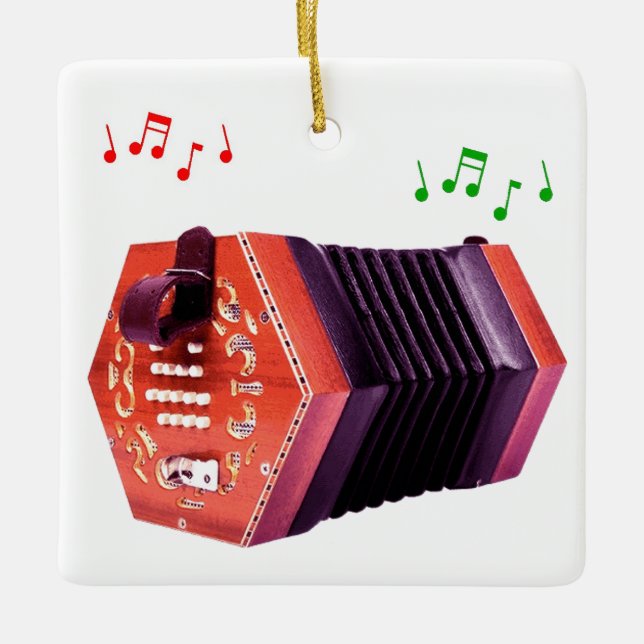 Concertina Ceramic Ornament (Front)