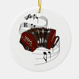 Concertina Ceramic Ornament