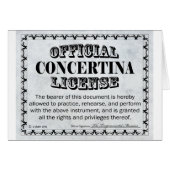 Concertina License (Front Horizontal)