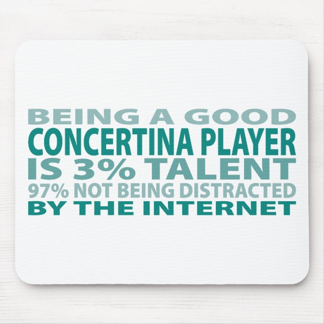 Concertina Player 3% Talent Mouse Pad (Front)