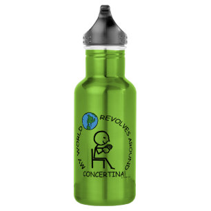 Concertina- World Revolves Around Stainless Steel Water Bottle